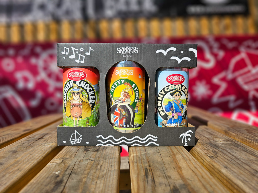 Skinner's Can Gift Pack: Cornish Knocker, Betty Stogs & PennyComeQuick
