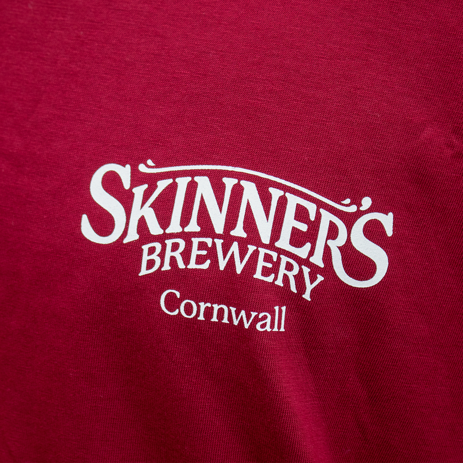 Skinners Brewery T-Shirt in Burgundy
